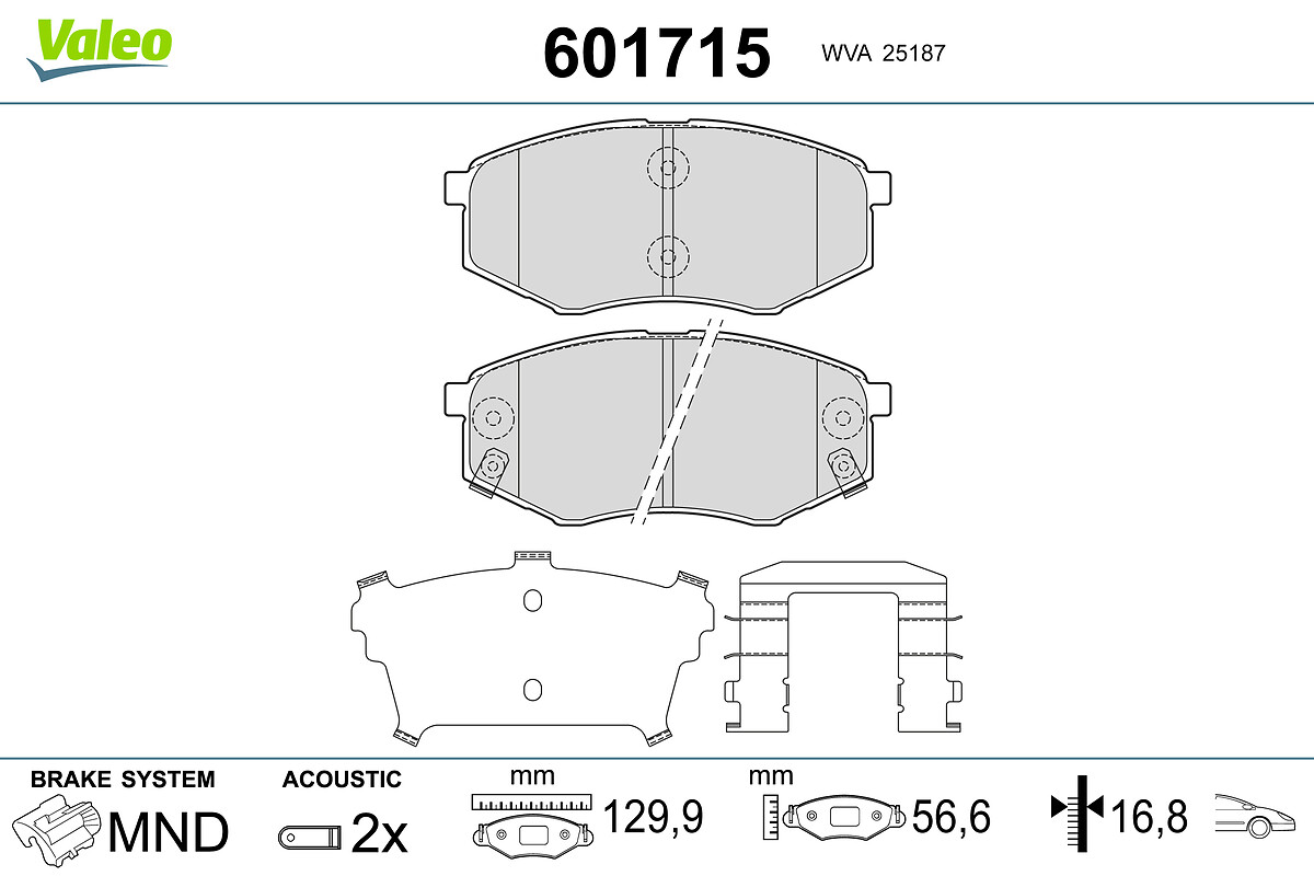 BRAKE PADS HYUNDAI IX20 KIA SPORTAGE FR